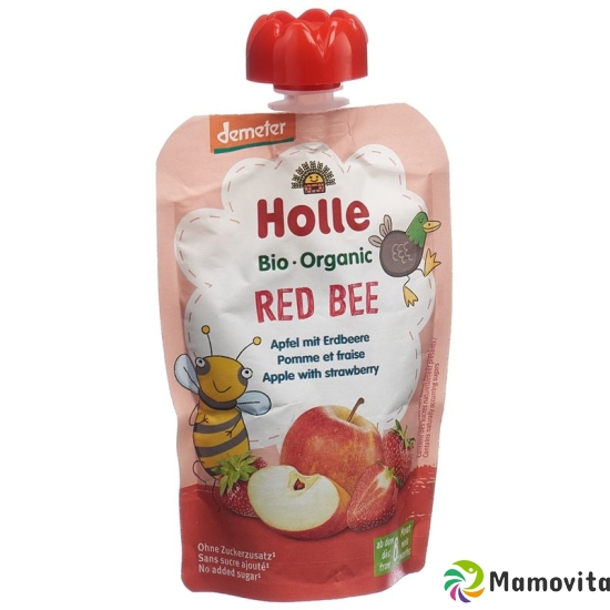 Holle Red Bee Pouchy Apple Strawberry 100g buy online