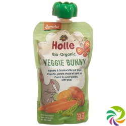 Holle Veggie Bunny Pouchy Carrot Sweet Potato Peas 100g