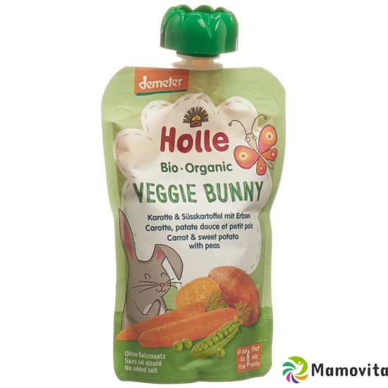 Holle Veggie Bunny Pouchy Carrot Sweet Potato Peas 100g buy online