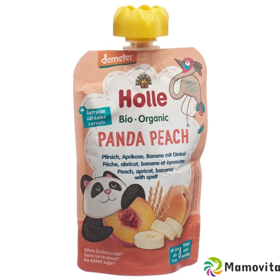 Holle Panda Peach - Pouchy peach apricot and banana with Spelled 100 g buy online