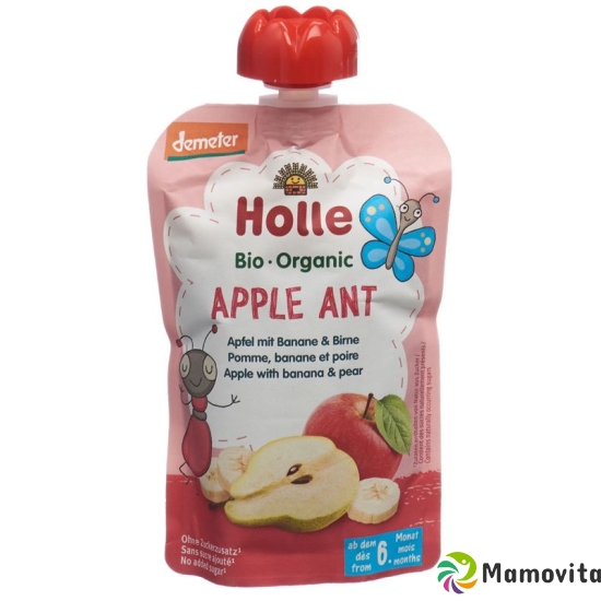 Holle Apple Ant Pouchy Apple Banana Pear 100g buy online