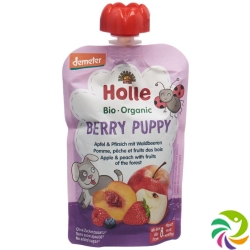 Holle Berry Puppy - Pouchy apple & peach with forest berries 100g