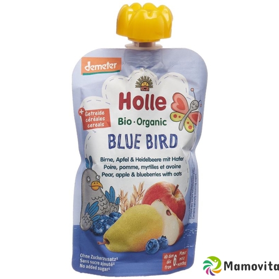 Holle Bluebird - Pouchy pear apple & blueberry oat 100 g buy online