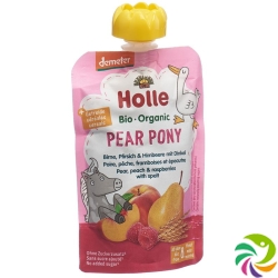 Holle Pear Pony - Pouchy pear peach & raspberry with Spelled 100 g