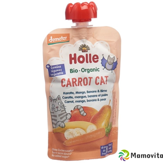 Holle Carrot Cat - Pouchy carrot mango banana & pear 100g buy online