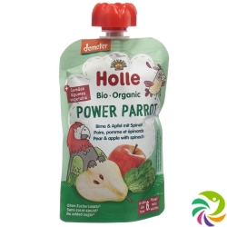 Holle Power Parrot - Pouchy apple pear & spinach 100g