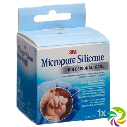 3M Micropore Silicone Adhesive Plaster 5cmx5m