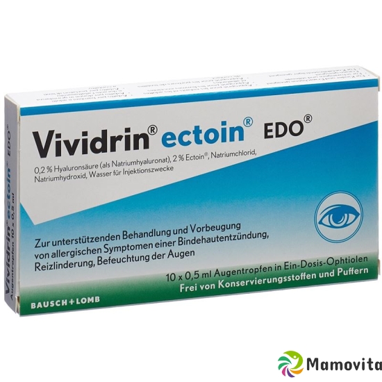 Vividrin Ectoin Edo Augentropfen 10 Monodosen 0.5ml buy online