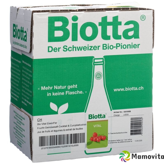 Biotta Vital Iron 6 Bottle 5dl buy online