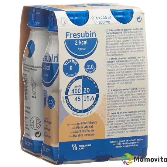 Fresubin 2 Kcal Drink Ap-Pfir Neu 4 Flasche 200ml buy online