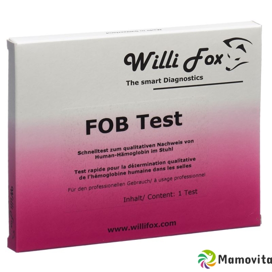 Willi Fox FOB Test (occult hemoglobin in stool) buy online