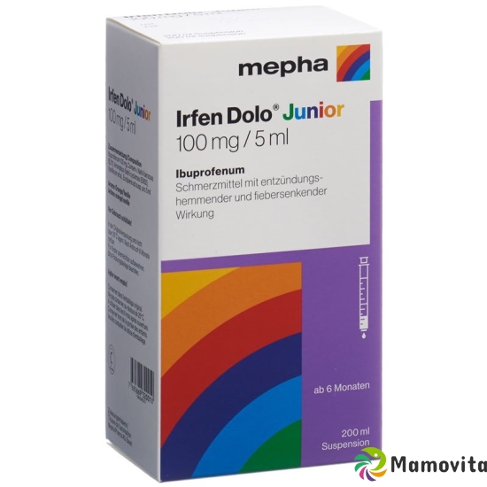 Irfen Dolo Junior Suspension 100mg/5ml Flasche 200ml buy online