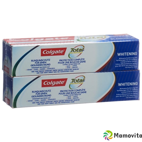 Colgate Total Plus Gesu Weiss Zahnpa Duo 2x 75ml buy online