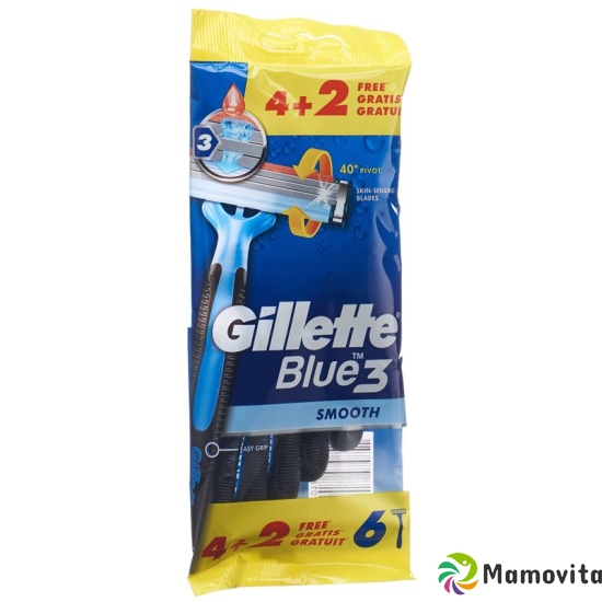 Gillette Blue 3 Smooth disposable razors 6 pcs buy online