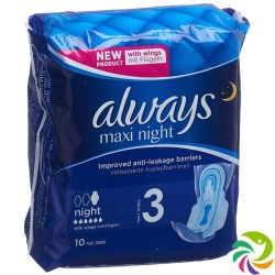 always Maxi binding Night with wings 10 pcs