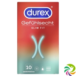 Durex Gefuehlsecht Slim Fit Präservativ 10 Stück