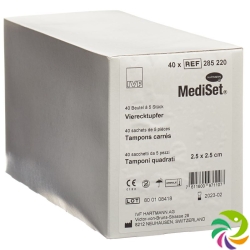 Mediset IVF Vierecktupfer 2.5x2.5cm 40 Beutel 5 Stück