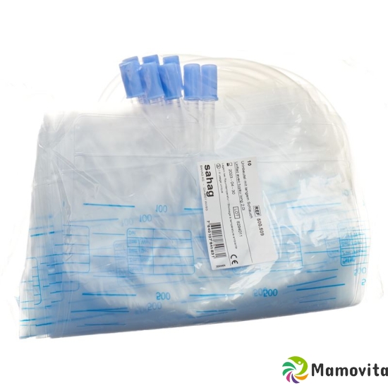 Sahag Urinbeutel 2L 90cm mit Ablauf 10 Stück buy online