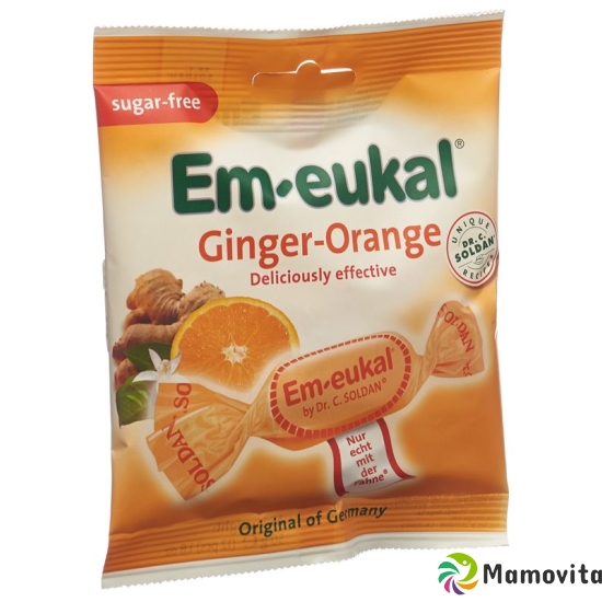 Soldan Em-Eukal Ginger-Orange Zuckerfrei Beutel 50g buy online