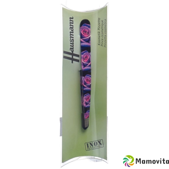 Hausmann Tweezers Slanted Roses Purple Design Roses buy online