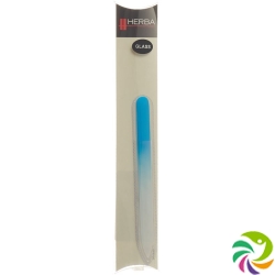 Herba glass nail file in case 14cm light blue