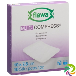 Flawa MIC compresses 7.5x10cm not sterile 10 pcs