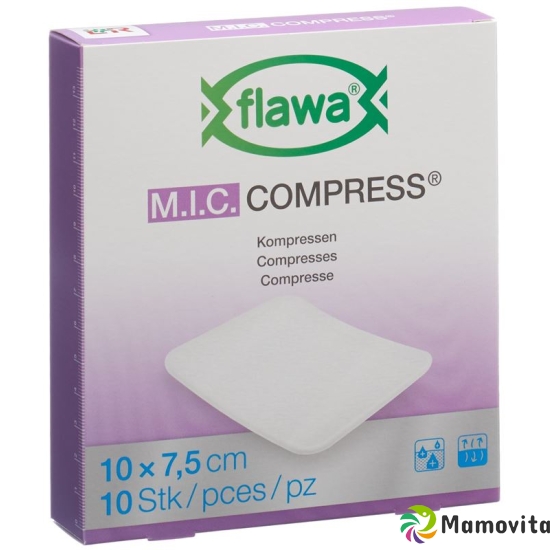 Flawa MIC compresses 7.5x10cm not sterile 10 pcs buy online