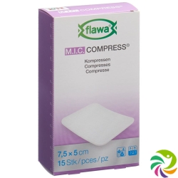 Flawa MIC compresses 7.5x5cm not sterile 15 pcs