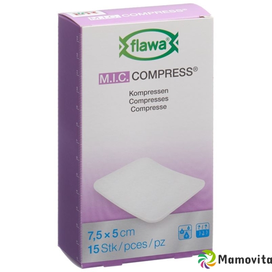 Flawa MIC compresses 7.5x5cm not sterile 15 pcs buy online