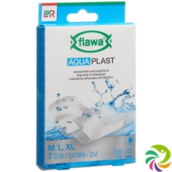 Flawa Aquaplast Pflasterstrips waterproof 3 Sizes 7 pcs