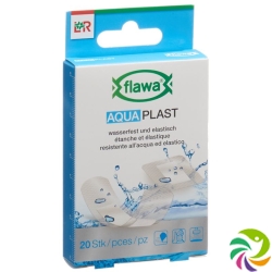 Flawa Aquaplast Pflasterstrips waterproof 2 sizes 20 pcs