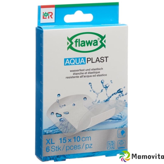 Flawa Aqua Plast Pflasterstrips Wasserfest 10x15cm 6 Stück buy online