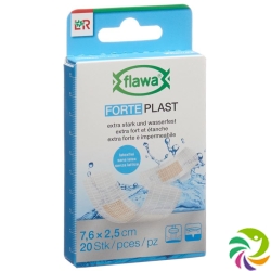 Flawa Forte Plast 2.5x7.6cm transparent 20 pcs