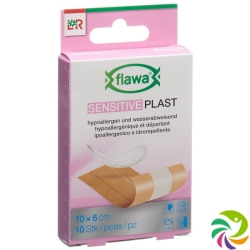 Flawa Sensitive Plast plaster strips 6x10cm 10 pcs