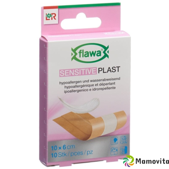 Flawa Sensitive Plast plaster strips 6x10cm 10 pcs buy online