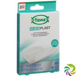 Flawa Vlies Plast Plaster Strips 7.5x10cm 8 pieces