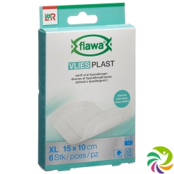 Flawa Vlies Plast Plaster strips 10x15cm 6 pieces