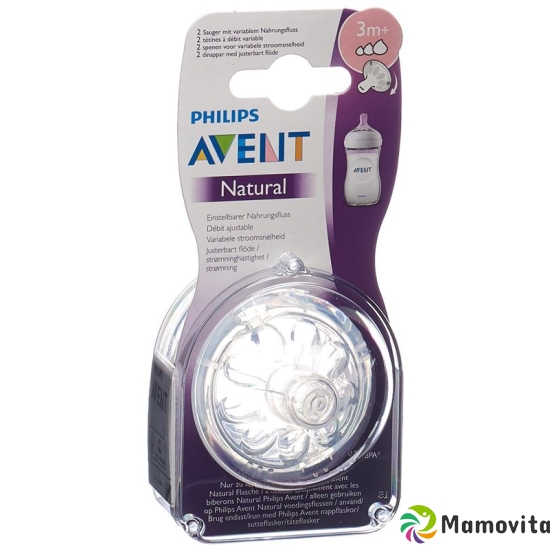 Avent Philips Natural Sauger 3m+ 2 Stück buy online