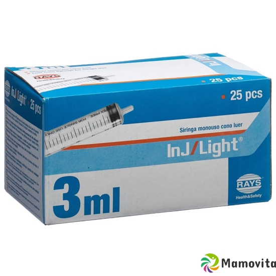 Inj/light Einwegspritze 3ml 3-teilig 25 Stück buy online