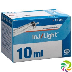 inj / light 10ml disposable syringe 3 parts 25 pcs