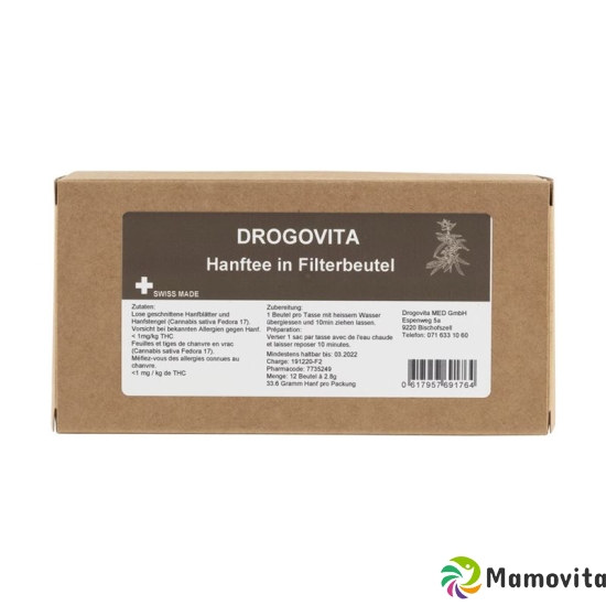 Drogovita Hanftee In Filterbeutel 12 Stück buy online