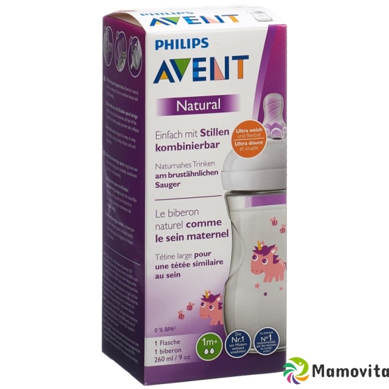 Avent Philips Natural Bottle 260ml Unicorn buy online