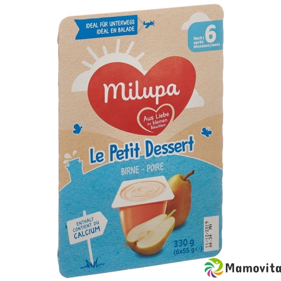 Milupa Le Petit Dessert Birne ab dem 6. Monat 6x 55g buy online