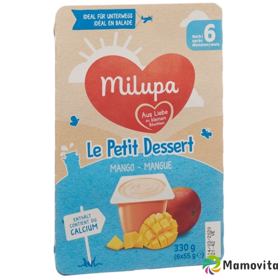 Milupa Le Petit Dessert Mango ab dem 6. Monat 6x 55g buy online