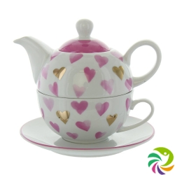 Herboristeria Tea For One Pink&gold Hearts