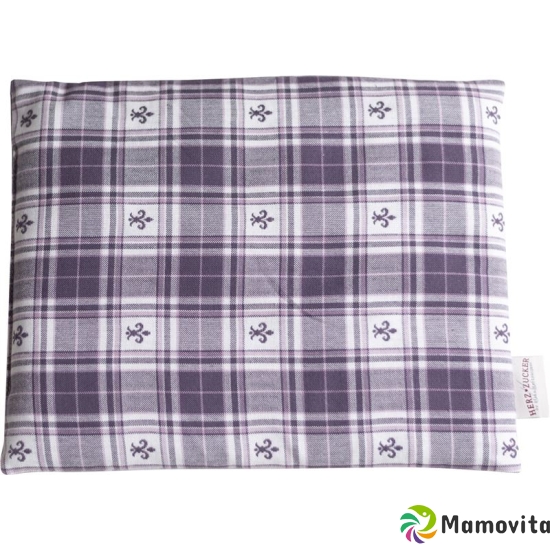 Herzzucker rapeseed warming pillow 26x21cm checked purple buy online