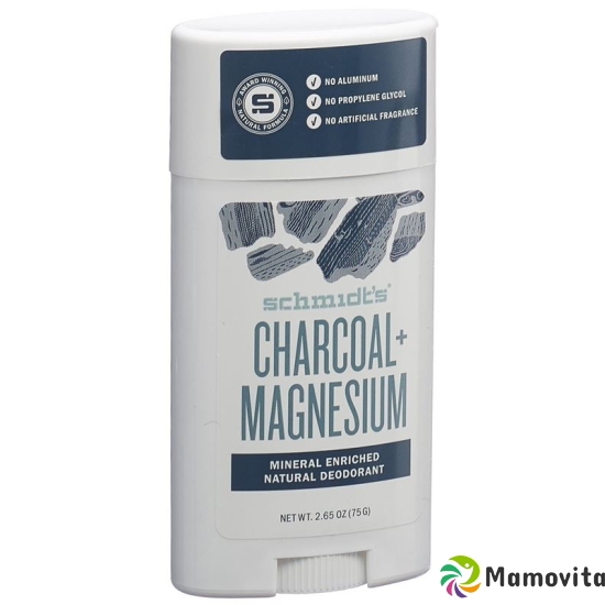 Schmidt's Deo Stick Charcoal + Magnesium 75g buy online