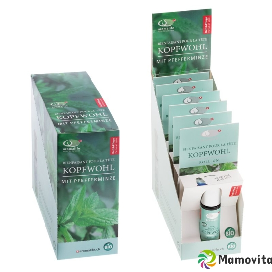 Aromalife Kopfwohl Roll On Pfefferminze Displ 6 Stück buy online