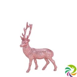 Herboristeria Dekofigur 30cm Hirsch Pink Mittel