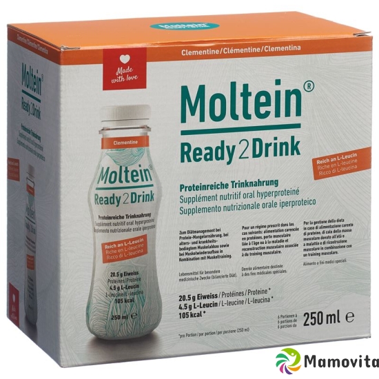 Moltein Ready2drink Clementine 6 bottle 250ml buy online